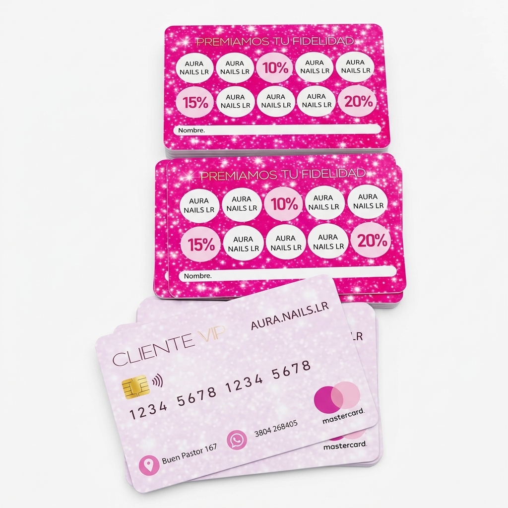 Pack x10 Tarjetas de Presentación y Fidelidad Doble Faz - 100% Personalizadas (Brillante/Mate)
